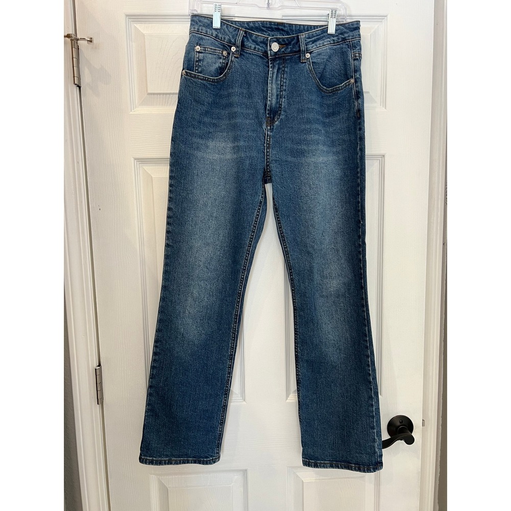 Gianni Bini Straight Leg Jeans Cotton Denim Medium Wash High Rise Size 29 Y2K